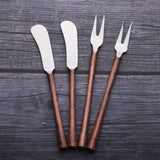 CAMELLIA CHEESE FORK & SPREADER 4 PC. SET