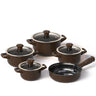 Duo 9 Piece Ceramic Cookware  Set - Glass Lid