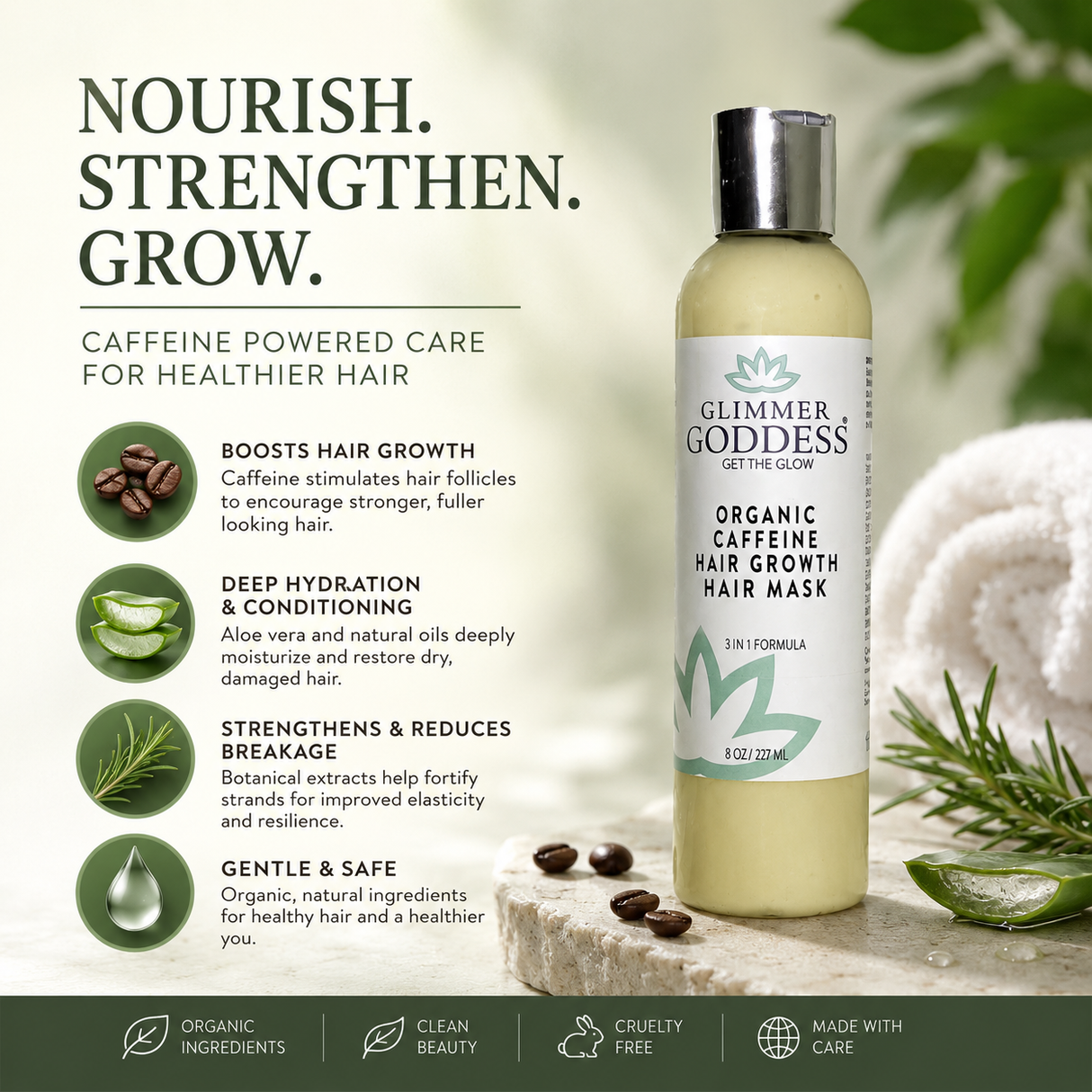 Organic Caffeine Hair Growth Mask