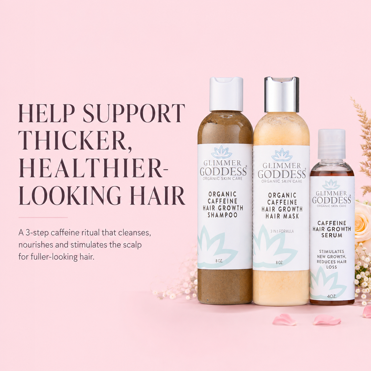 Organic Caffeine Hair Growth Trio
