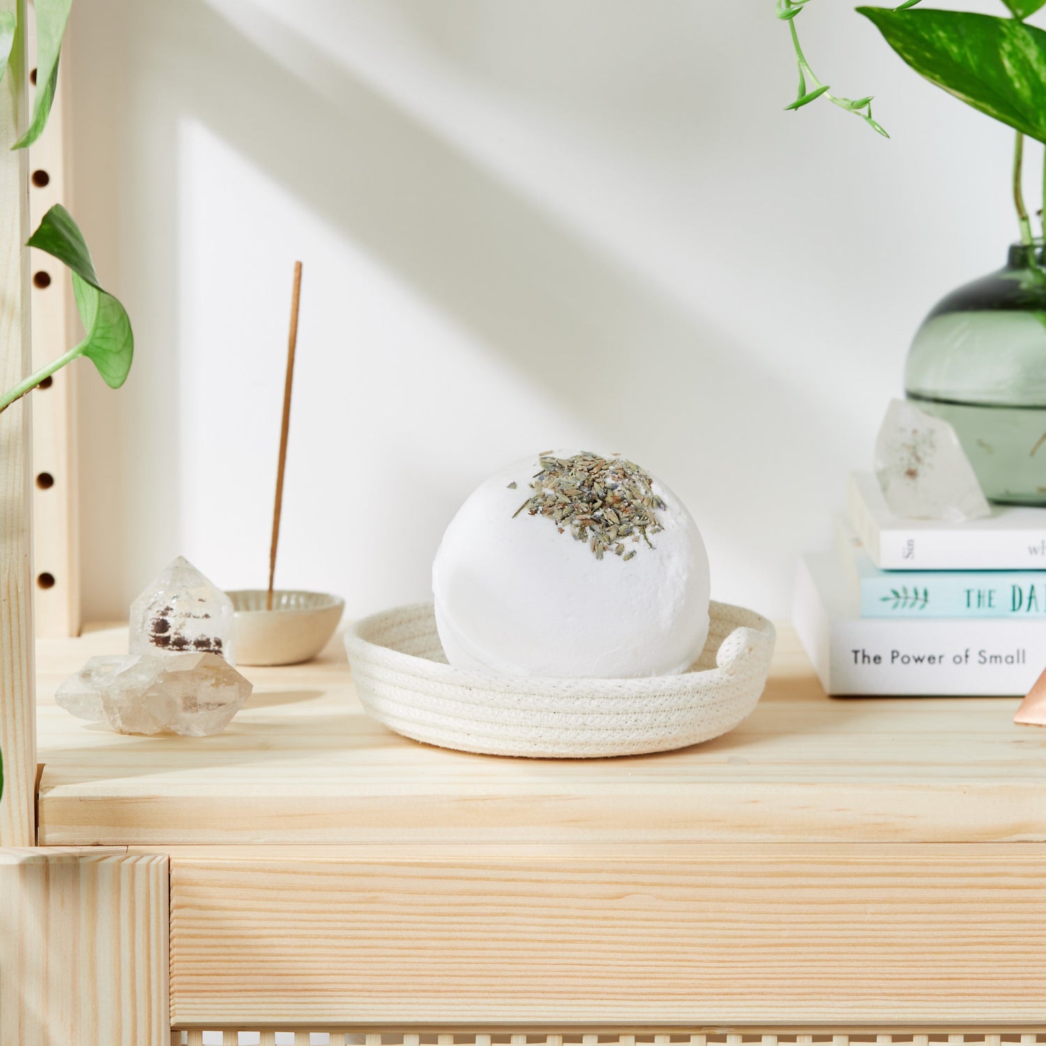 Organic Bath Bomb Calm Bomb- TWO SIZES lavender and chamomile bath fizzie