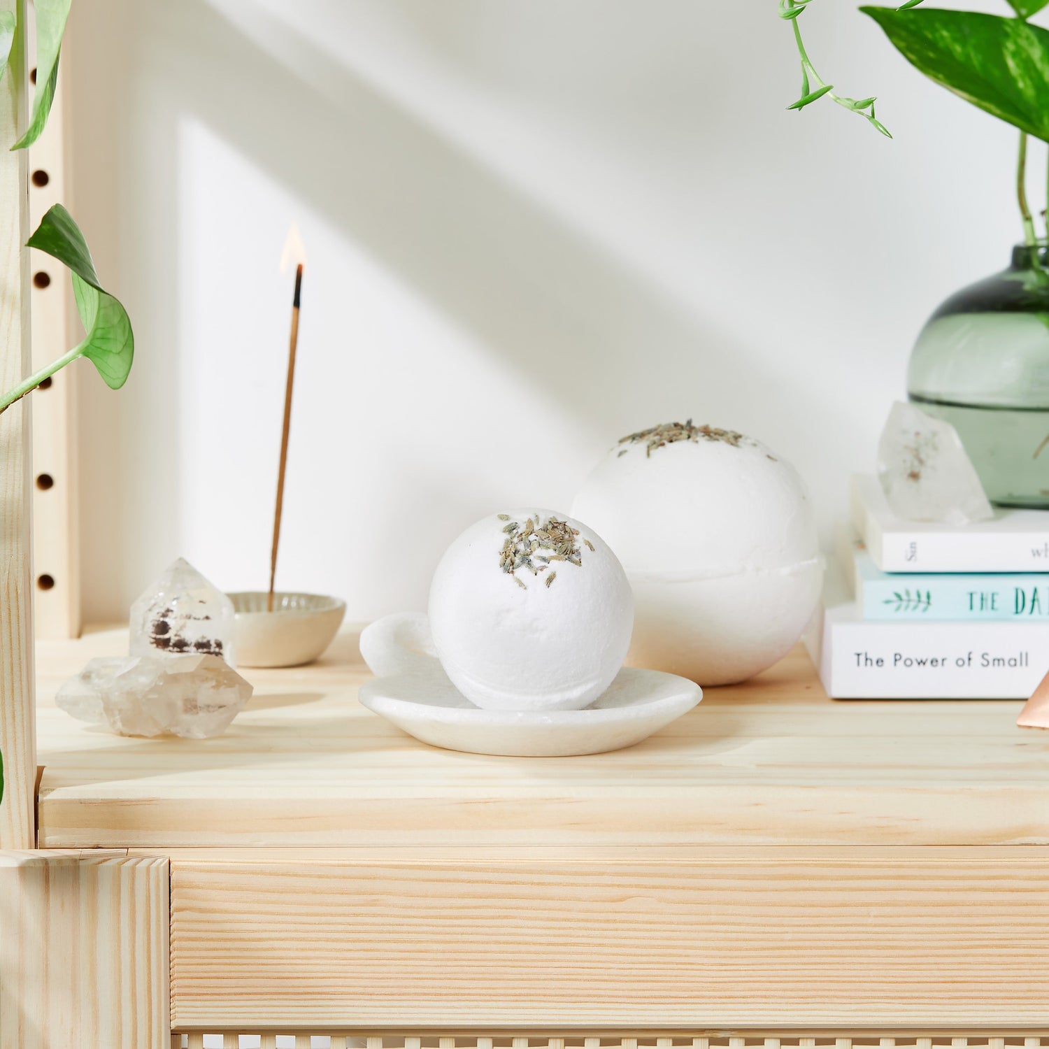 Organic Bath Bomb Calm Bomb- TWO SIZES lavender and chamomile bath fizzie