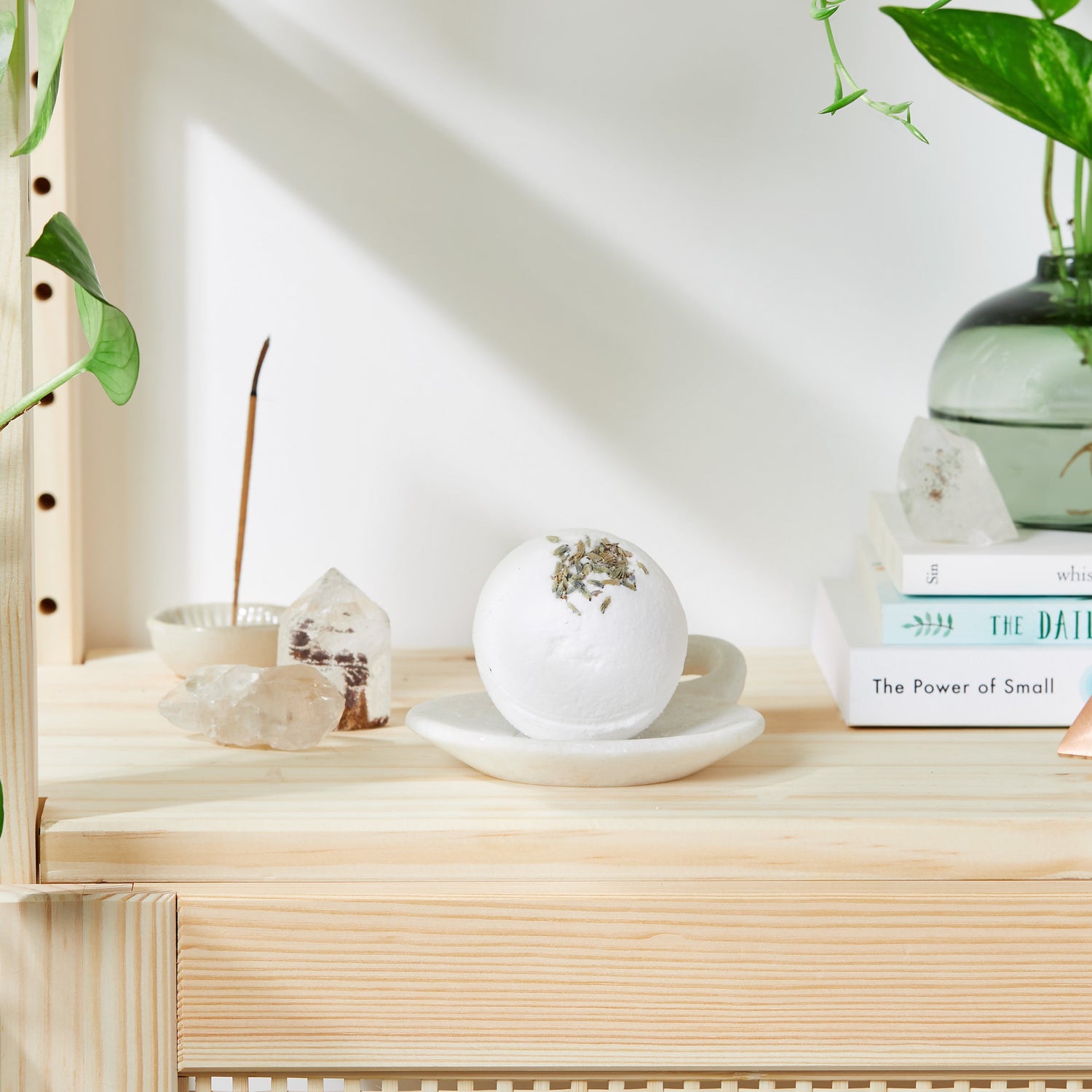 Organic Bath Bomb Calm Bomb- TWO SIZES lavender and chamomile bath fizzie