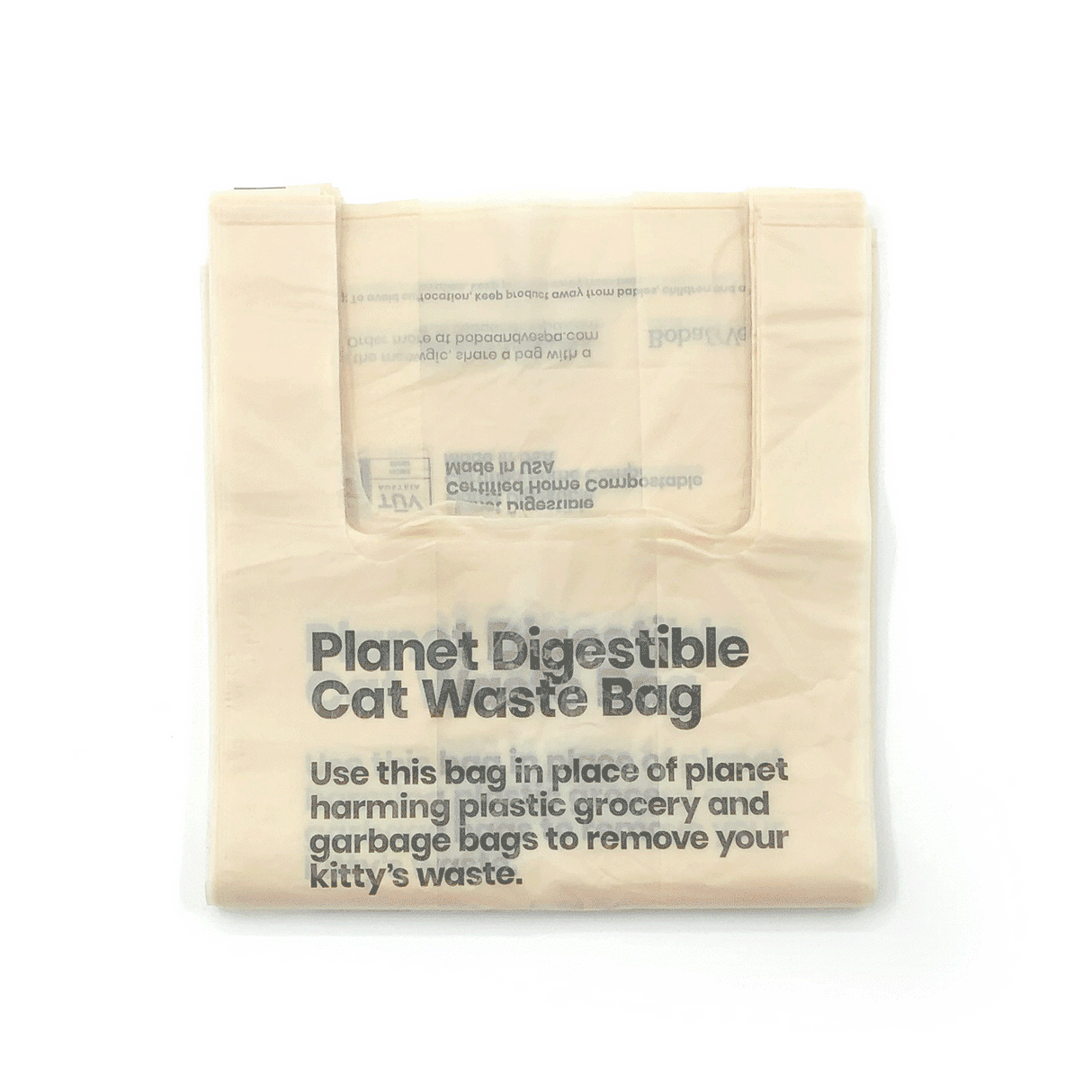 Boba & Vespa Cat Litter Bag Holder in Natural Cotton Canvas