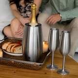 Stainless Steel Champagne Flute , Steel