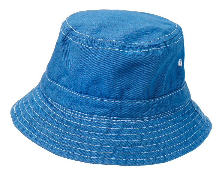 Boys and Girls 100% Cotton Twill UPF 50+ Wharf Hat | Denim Blue (Dyed & Finished in USA*)