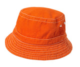 Boys and Girls 100% Cotton Twill UPF 50+ Wharf Hat | Orange (Dyed & Finished in USA*)