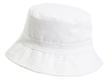 Boys and Girls 100% Cotton Twill UPF 50+ Wharf Hat | White (Dyed & Finished in USA*)