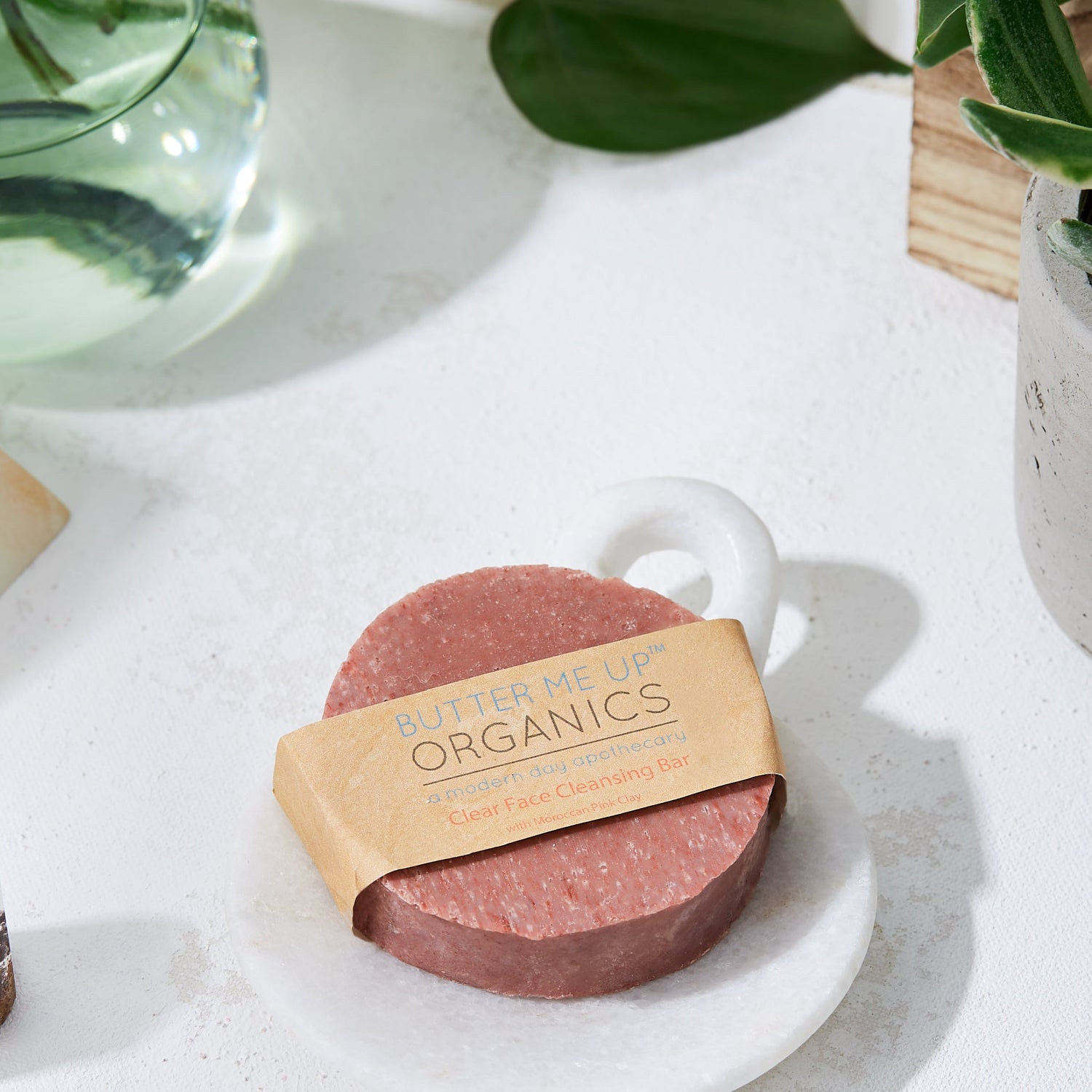 Organic Facial Bar / Organic Face Soap / Rose Clay Soap / Clay Soap Bar / Acne Face Soap / Gentle Face Wash