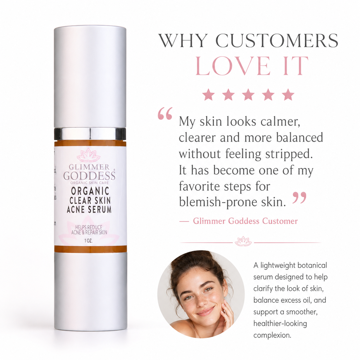 Organic Clear Skin Acne Serum - Oil Regulation Serum
