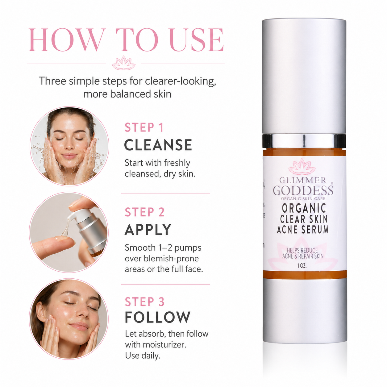 Organic Clear Skin Acne Serum - Oil Regulation Serum