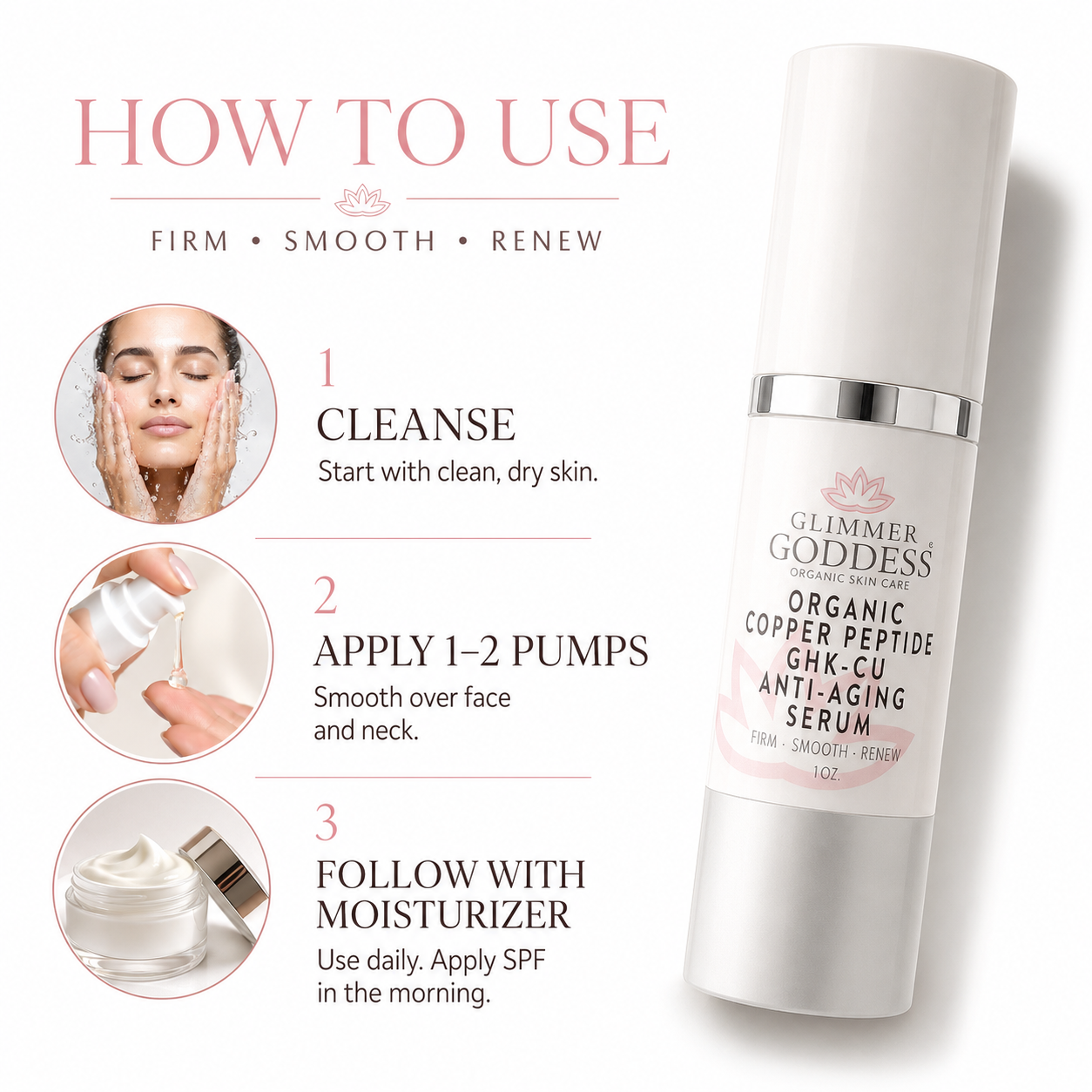 Organic Copper Peptide Anti-Aging Serum – GHK-Cu, Argireline®, Matrixyl 3000, Hyaluronic Acid – Wrinkle Repair