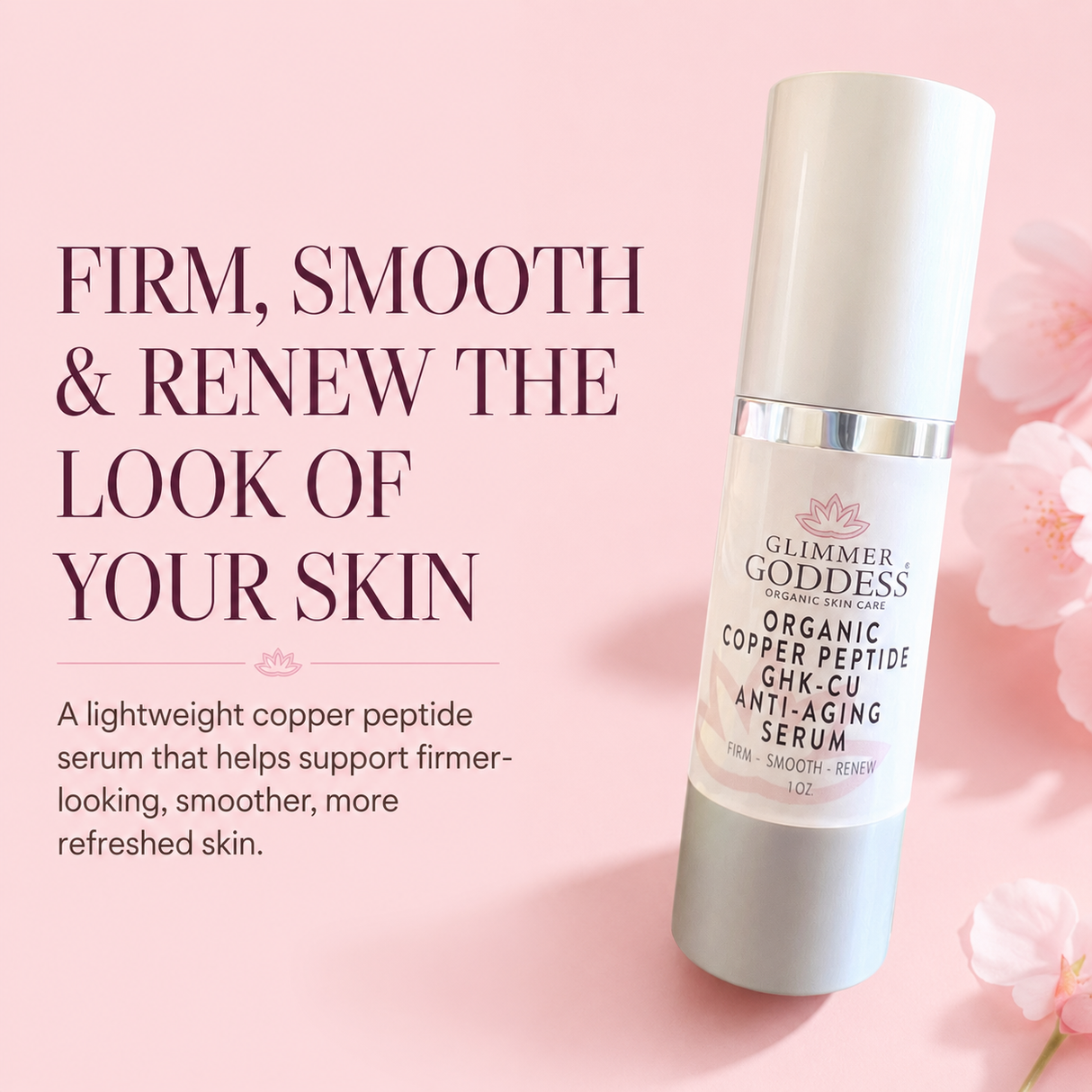 Organic Copper Peptide Anti-Aging Serum – GHK-Cu, Argireline®, Matrixyl 3000, Hyaluronic Acid – Wrinkle Repair