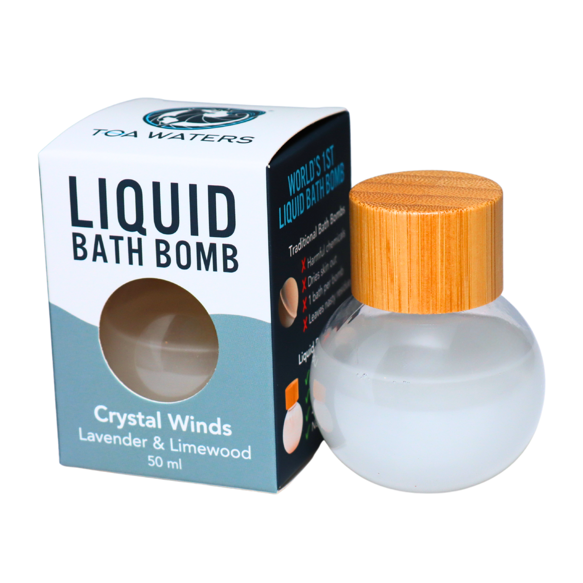 Crystal Winds Liquid Bath Bomb - Lavender and Limewood