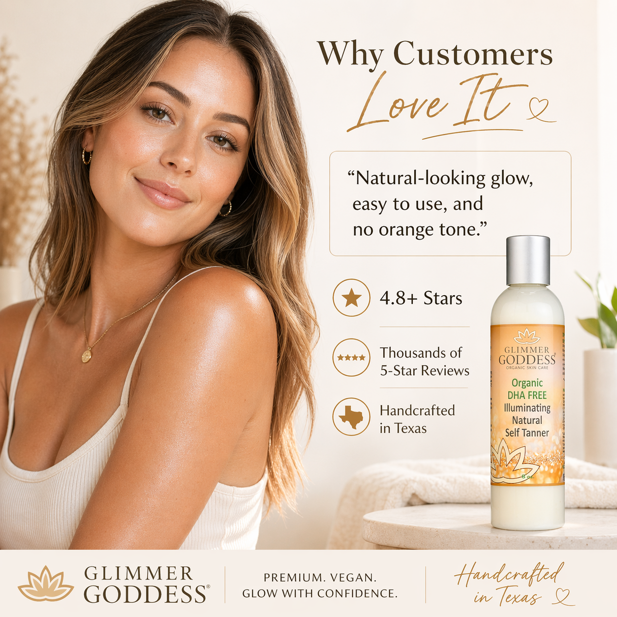 Organic DHA FREE Self Tanner For A Sun-Kissed Glow