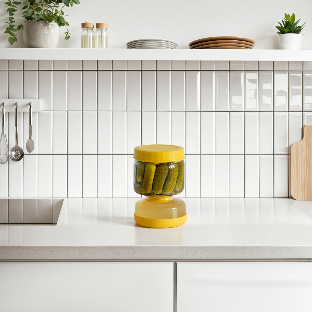 Glass Flip-Over Pickle Jar