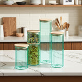 Glass Canister Set & Bamboo Lid