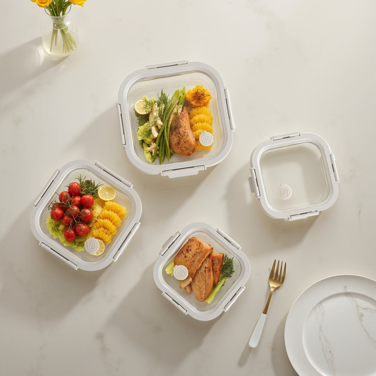 Square Glass Container Set
