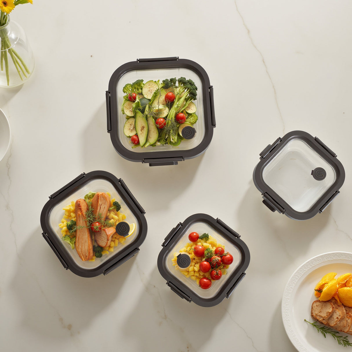 Square Glass Container Set