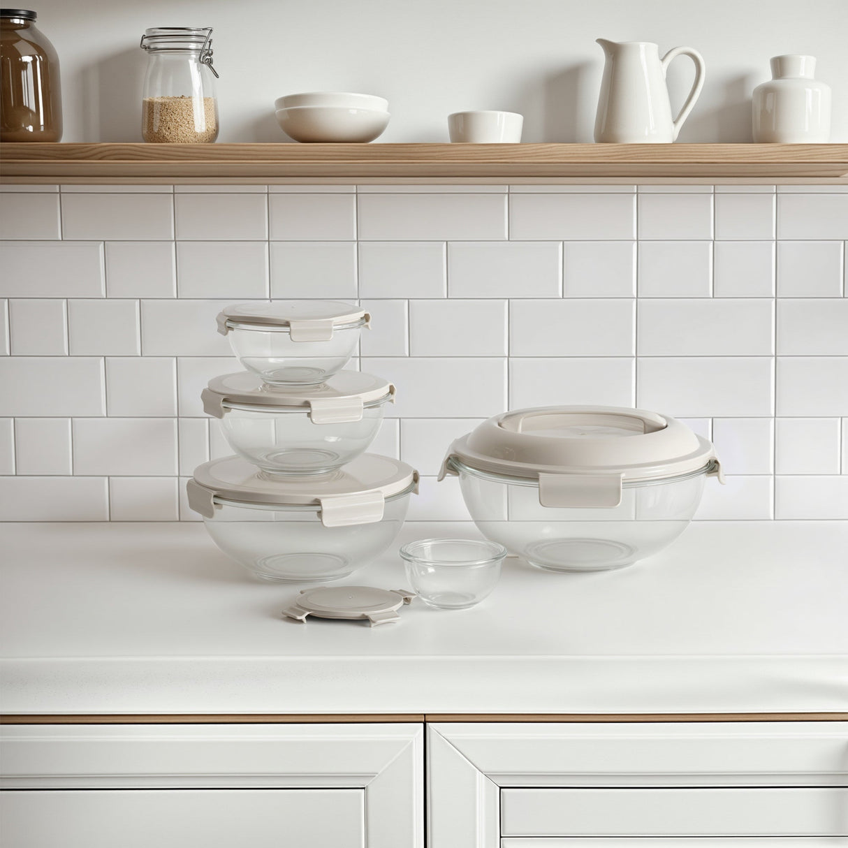 Borosilicate Glass Mixing Bowl Set (5 Bowls)