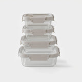 Rectangular Glass Container Set