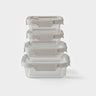 Rectangular Glass Container Set