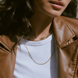 Medium Gold Figaro Chain Necklace