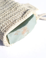 Three Natural Agave Exfoliating Soap Saving Cloth Pouch