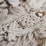 all-in-one toy | macrame mesh & bead