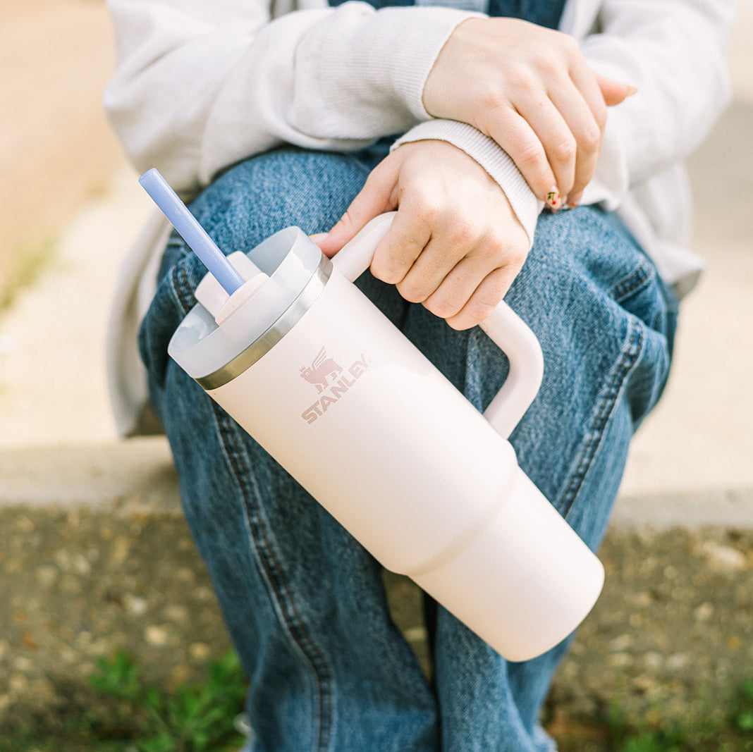 Tumbler 12" Glass Straw Set - Pearl