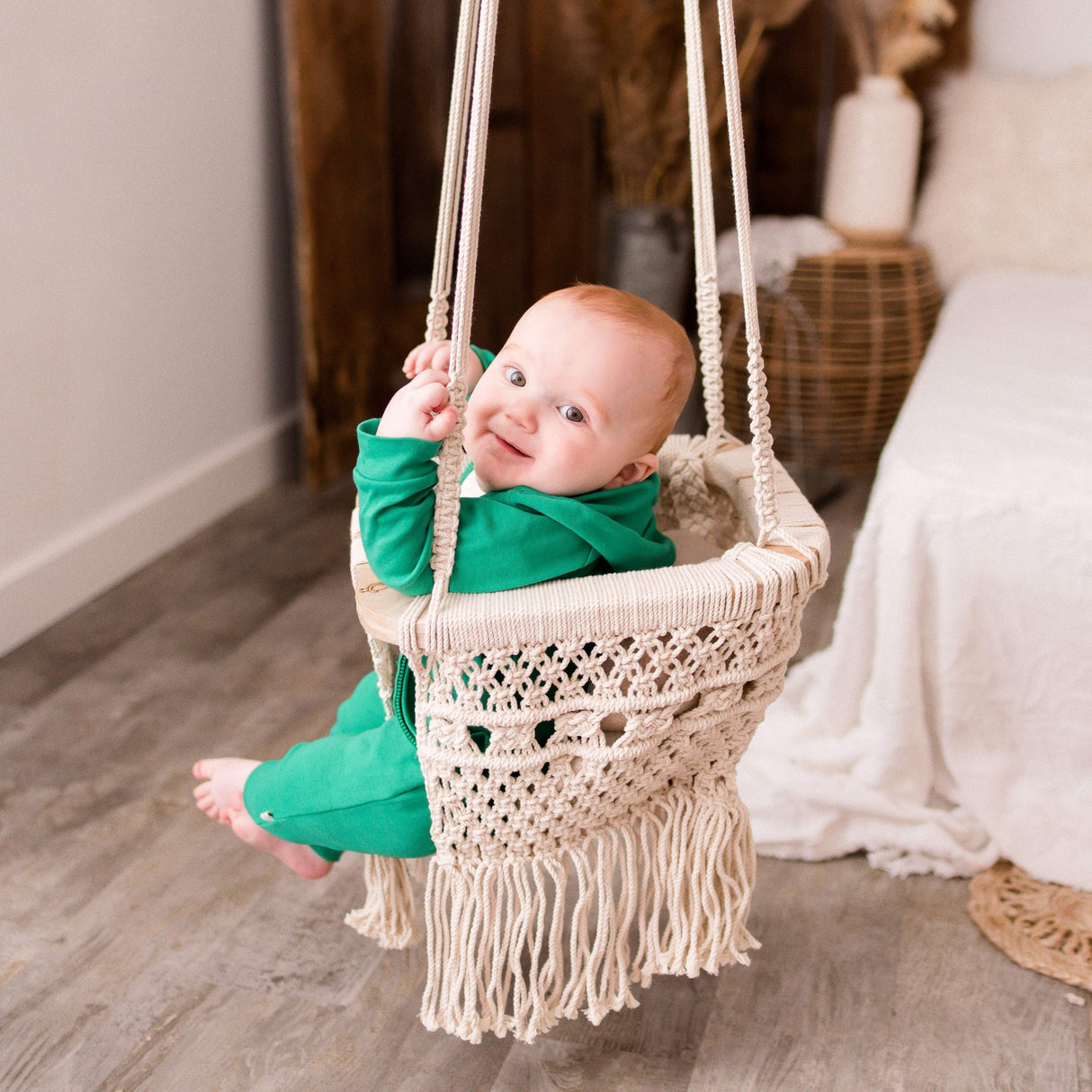 boho bundle - swing & toy basket