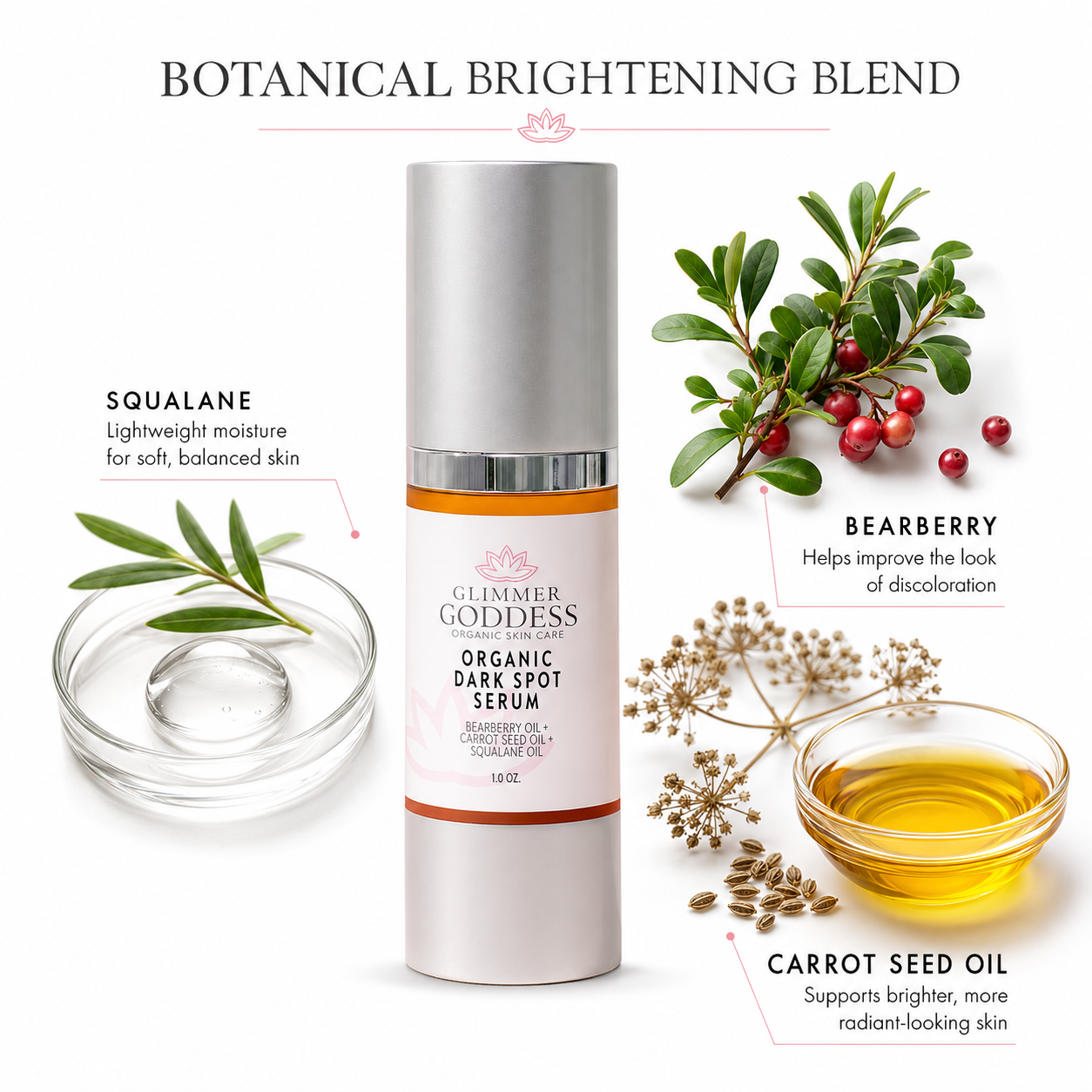Organic Dark Spot Serum – Brightens & Evens Skin Tone