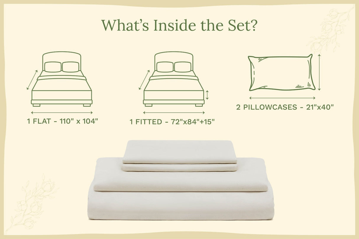 Organic Sateen Bed Sheets Set