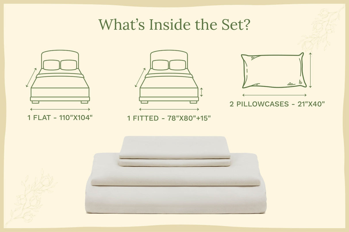 Organic Sateen Bed Sheets Set
