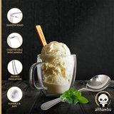 Double Wall Glass Mug with Bamboo Lid