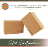 Sustainable Large Cork Yoga Blocks & Strap Set