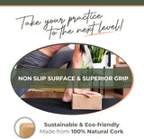 Sustainable Large Cork Yoga Blocks & Strap Set