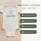 Loved. Clay Organic Cotton Baby Bodysuit Short Sleeve