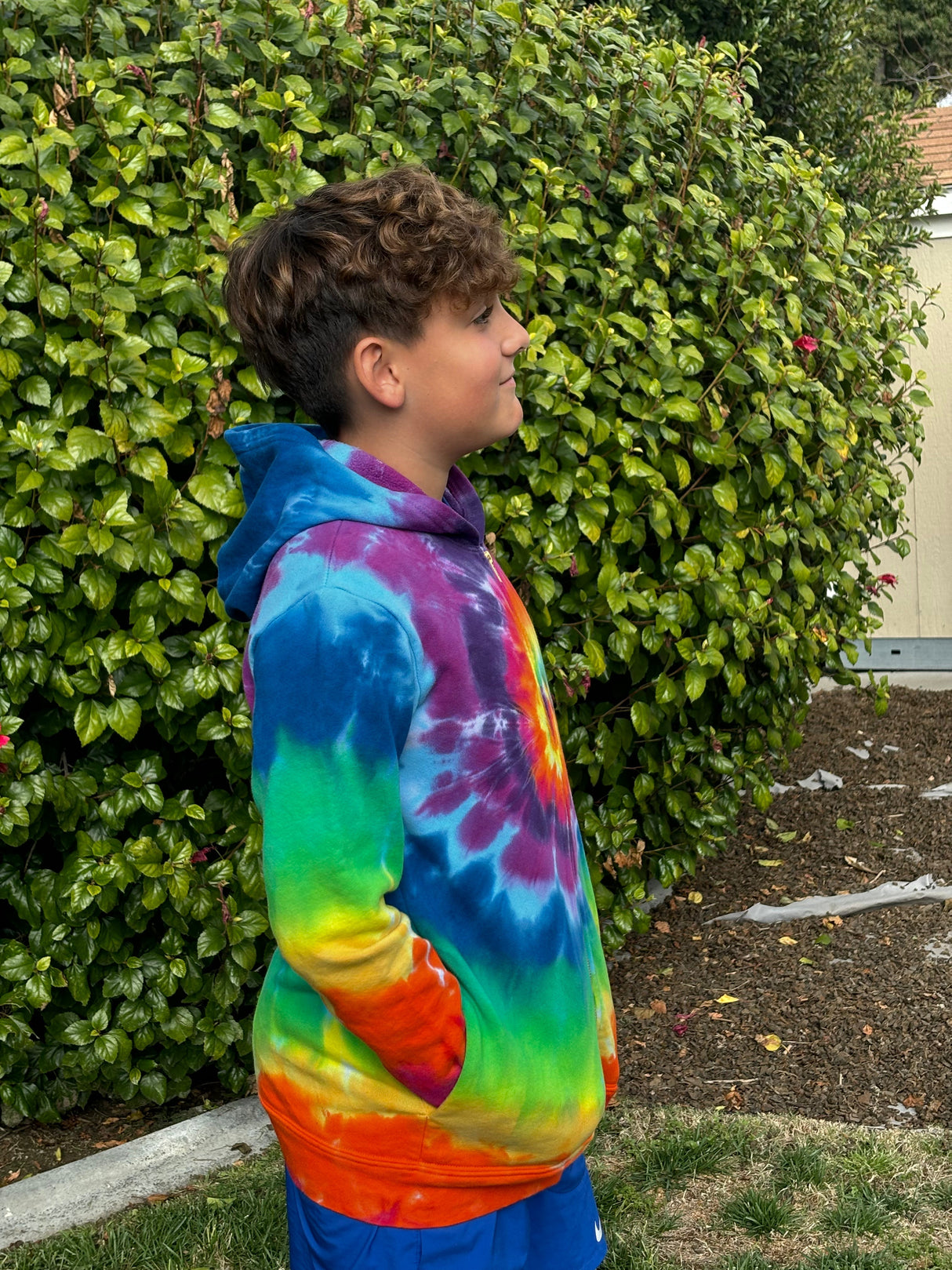 Limited Edition Tie Dyed Soft & Cozy 100% Cotton Fleece Zip Hoodie | Rainbow Spiral