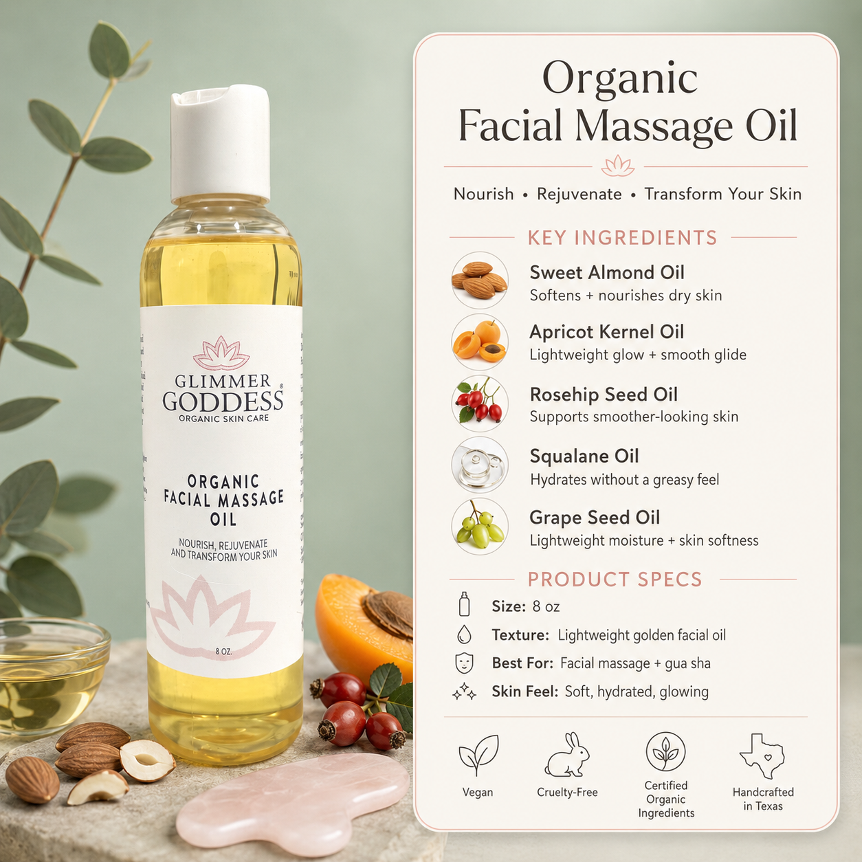 Organic Facial Massage Oil