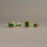 Lab Grown Emerald Heirloom Stud Earrings