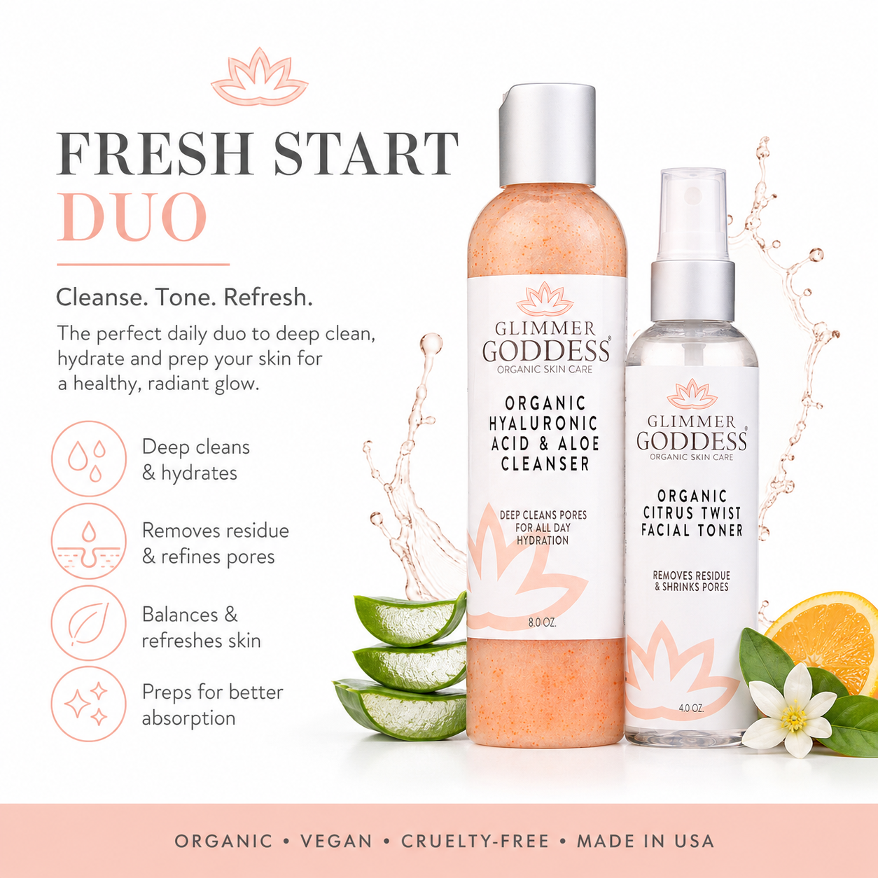 Organic Face Cleansing Kit for Smooth, Vibrant Skin