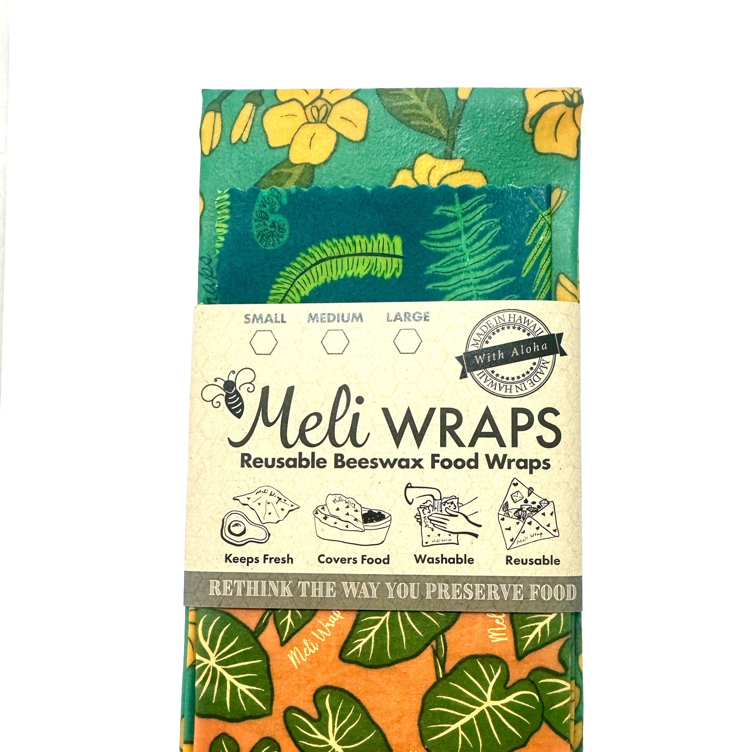 Beeswax Wrap Variety Pack - Hawaiiana Print