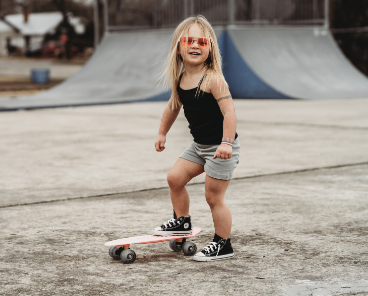 Girls Soft Organic Cotton Bike Shorts | White