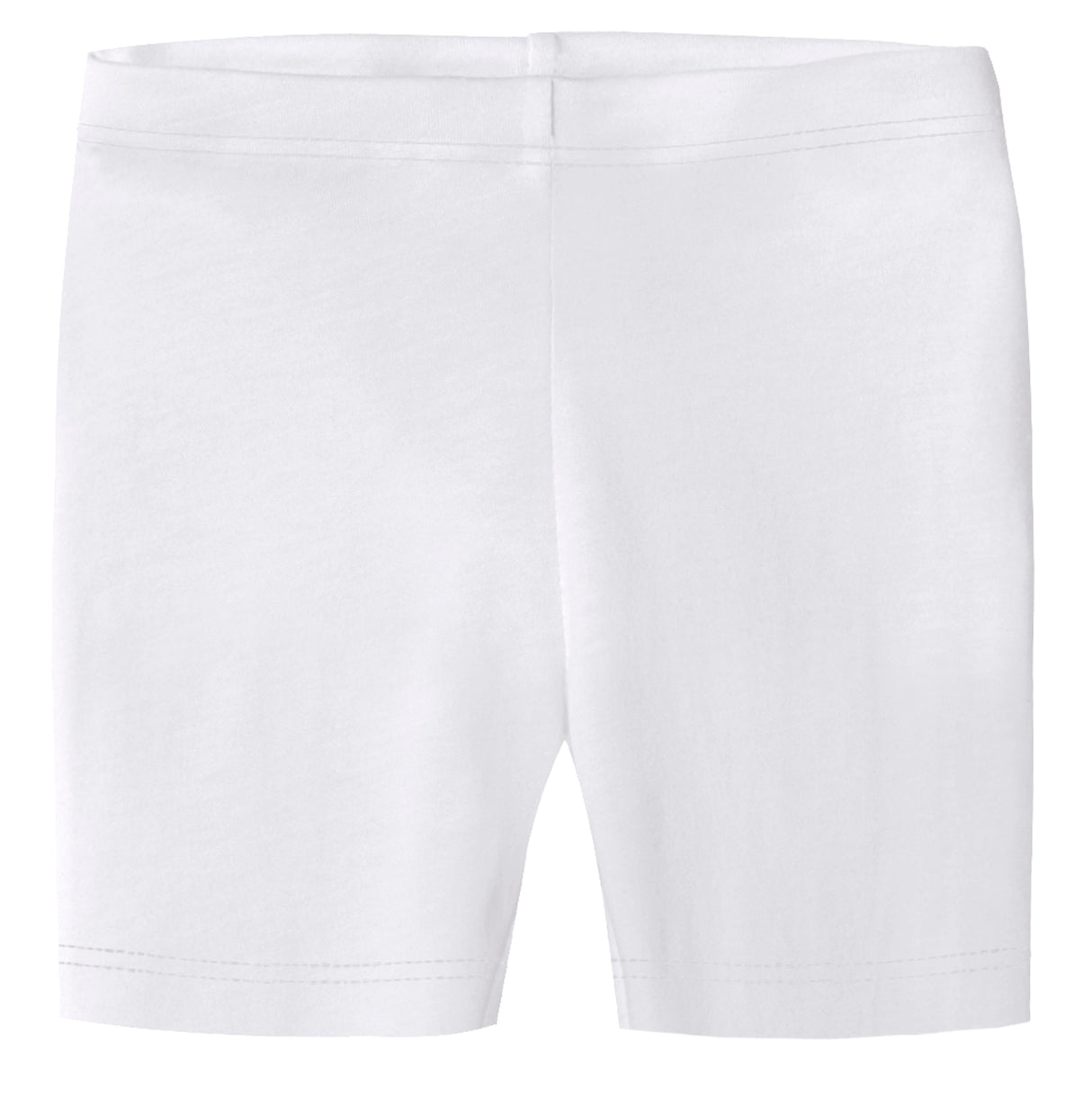 Girls Soft Organic Cotton Bike Shorts | White