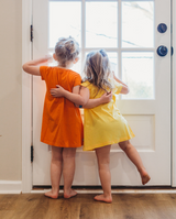 Girls Soft Cotton Jersey Cap Sleeve Dress | Navy