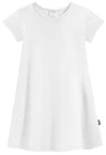 Super-Soft Organic Cotton Cap Sleeve Dress| White