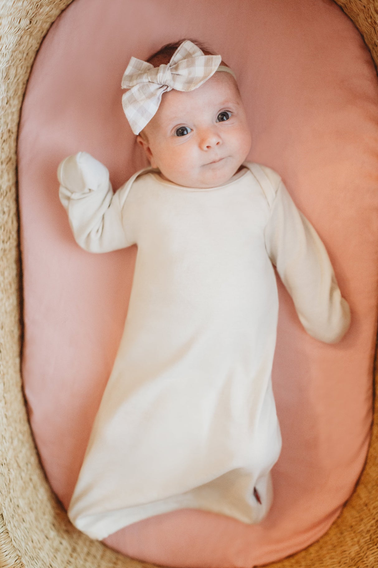 Super-Soft Organic Cotton Baby Rib Gown | Black