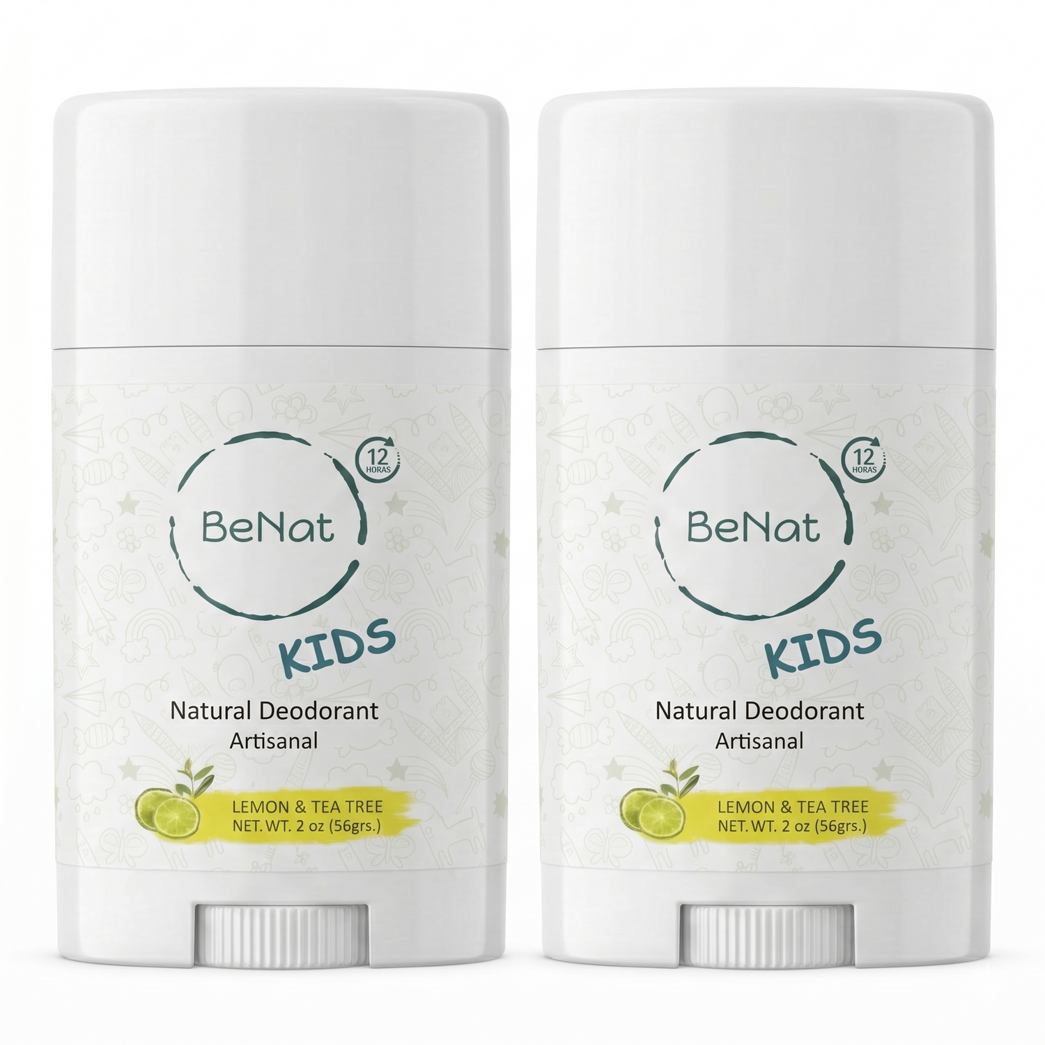2-Pack all-Natural Deodorants for Kids & Teens
