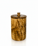 Olive Wood Spice Jar Salt Keeper w/Lid